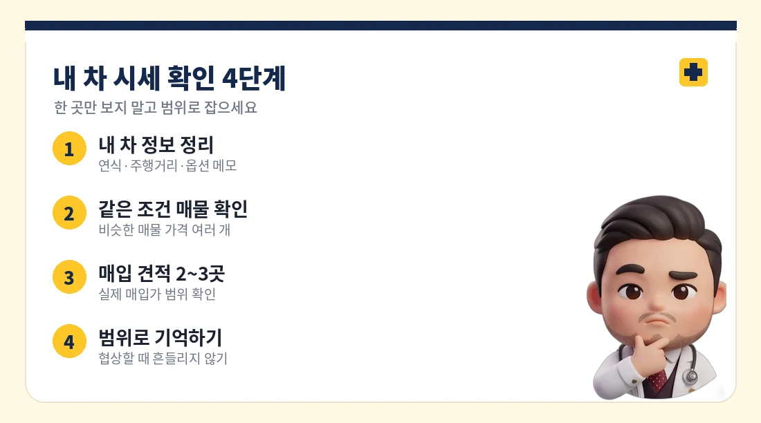 내 차 시세를 확인하는 4단계 체크리스트