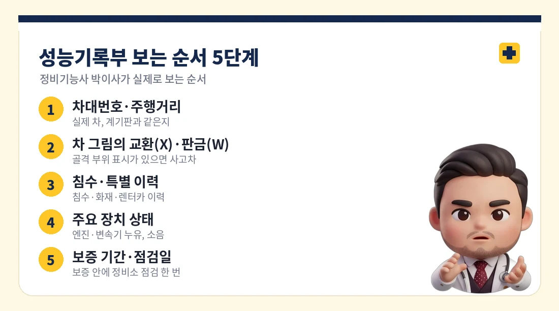 성능기록부에서 꼭 볼 5군데