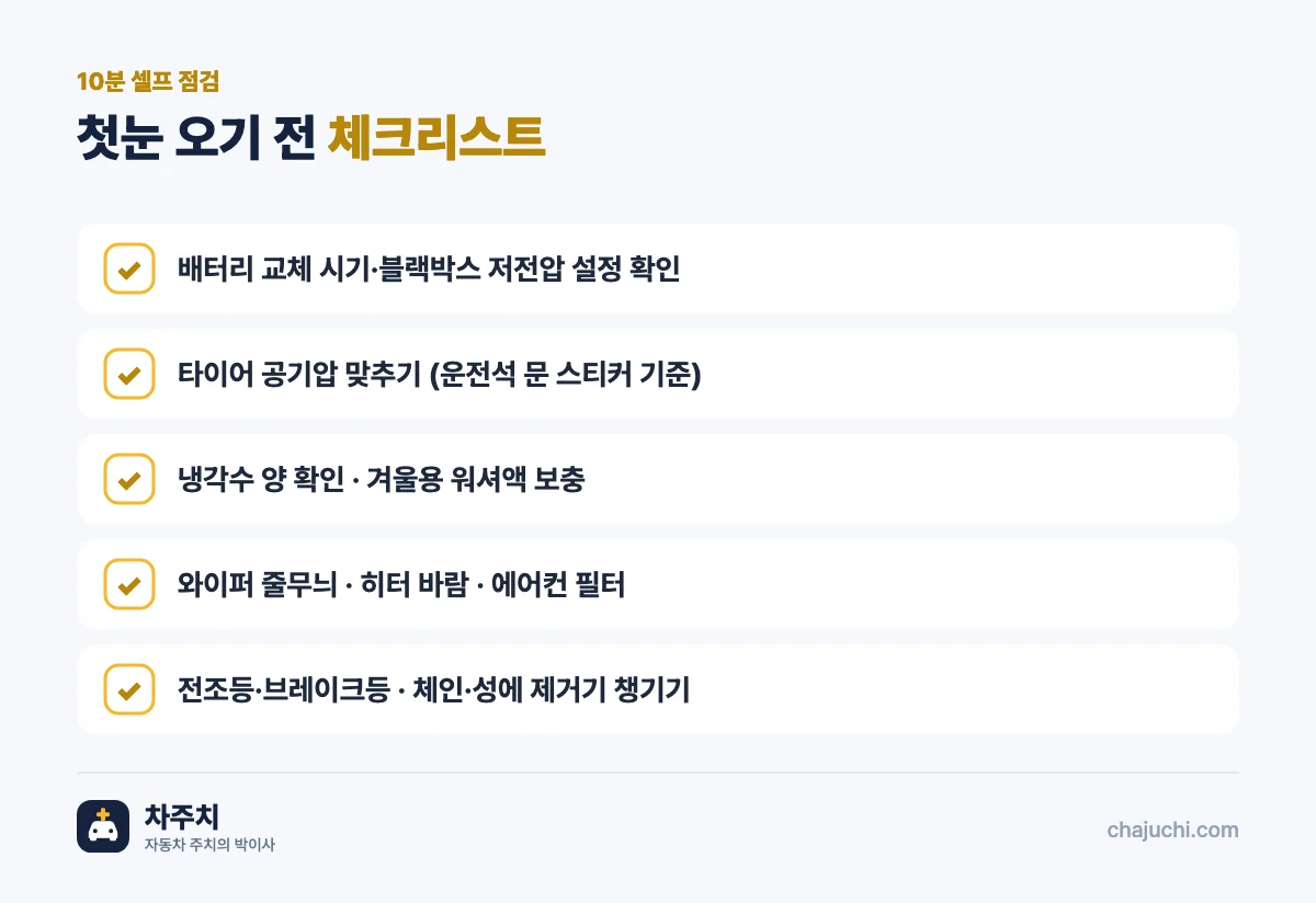 겨울 대비 체크리스트